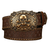 Antikt cowboybälte i läder