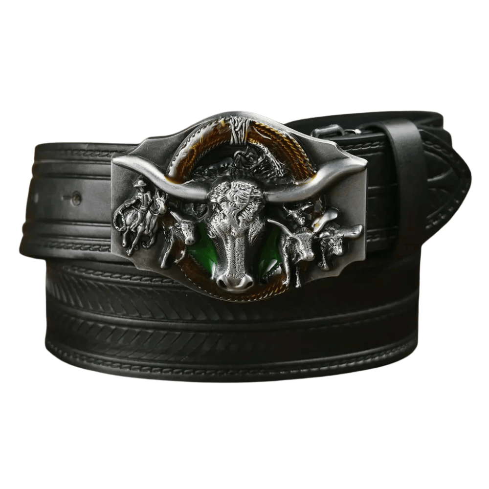 Antikt Westernbälte Longhorn