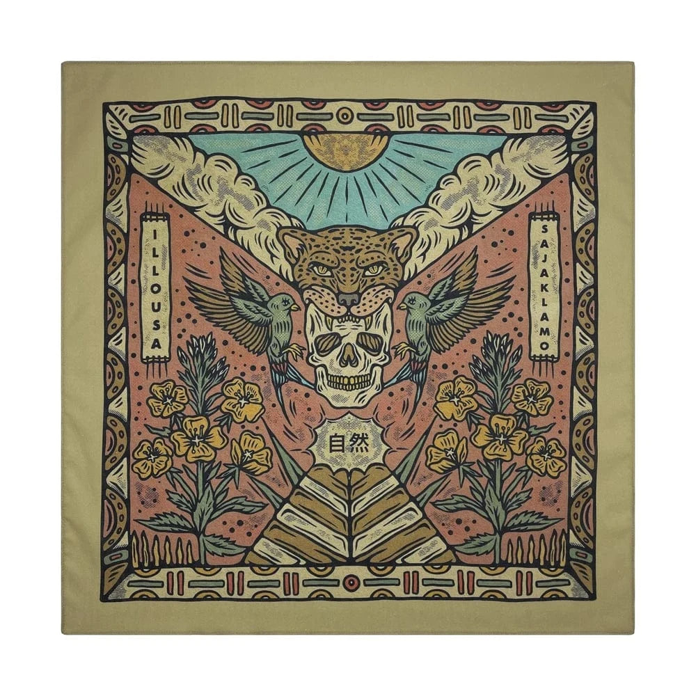 Artistisk Bandana med Leopard och Dödskalle Motiv