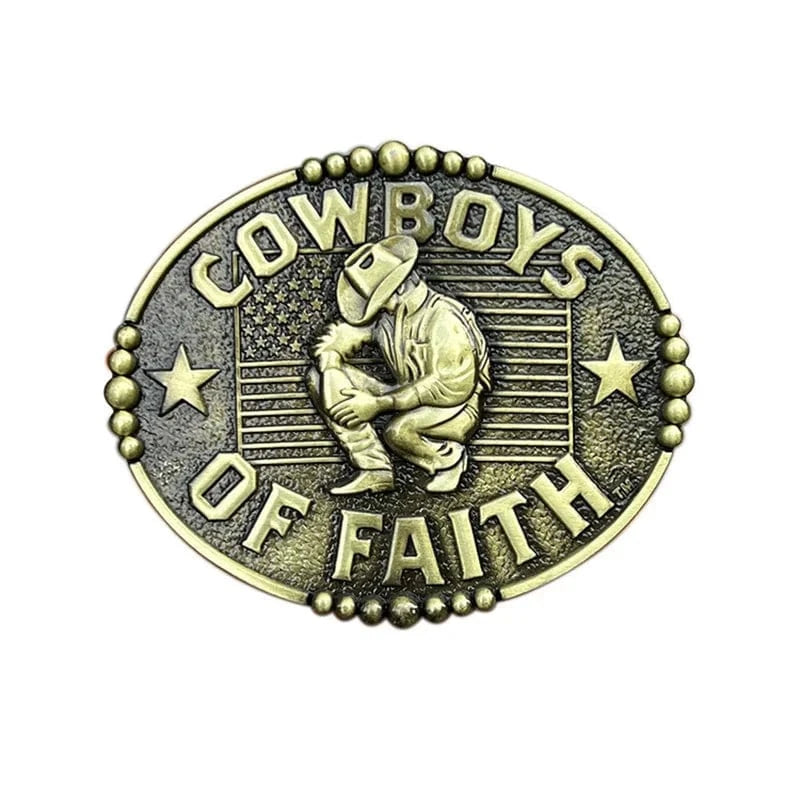 Bältespänne cowboy tro kristen usa