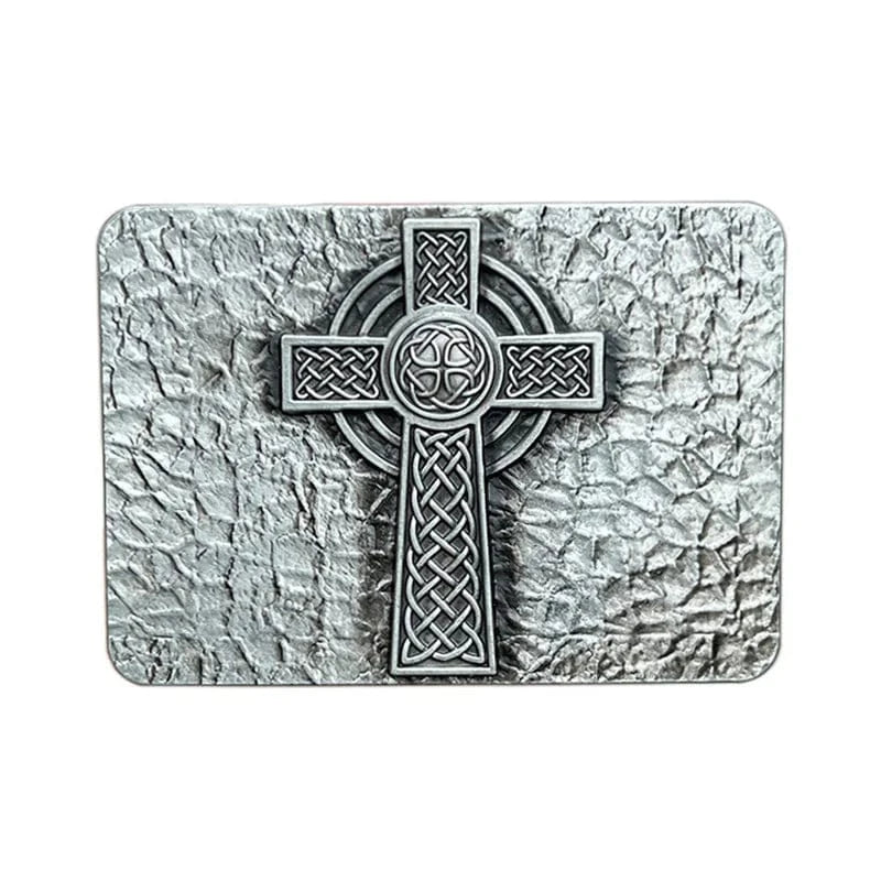 Bältespänne keltisk kors silver kristen
