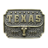 Bältespänne Texas med tjurskalle och stjärnor