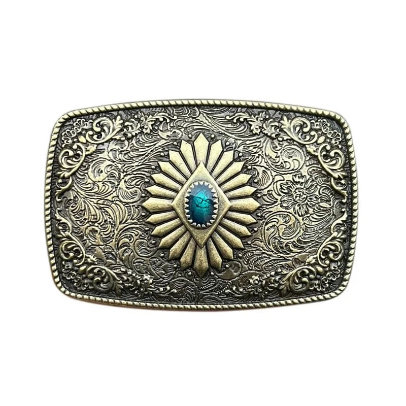 Bältesspänne celtisk stam western stil turkos sten
