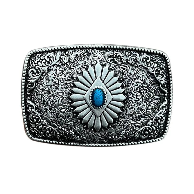 Bältesspänne celtisk stam western stil turkos sten