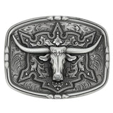Bältesspänne Longhorn i metall western stil