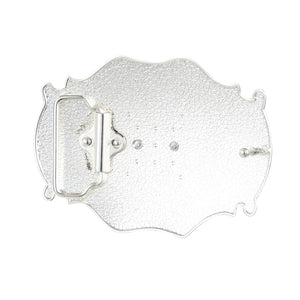 Bältesspänne western hästhuvud Guld och silver