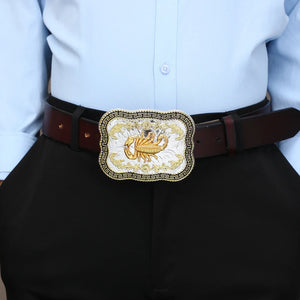 Bältesspänne western i silver- och guldfärg