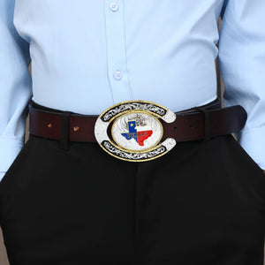 Bältesspänne western i silver- och guldfärg