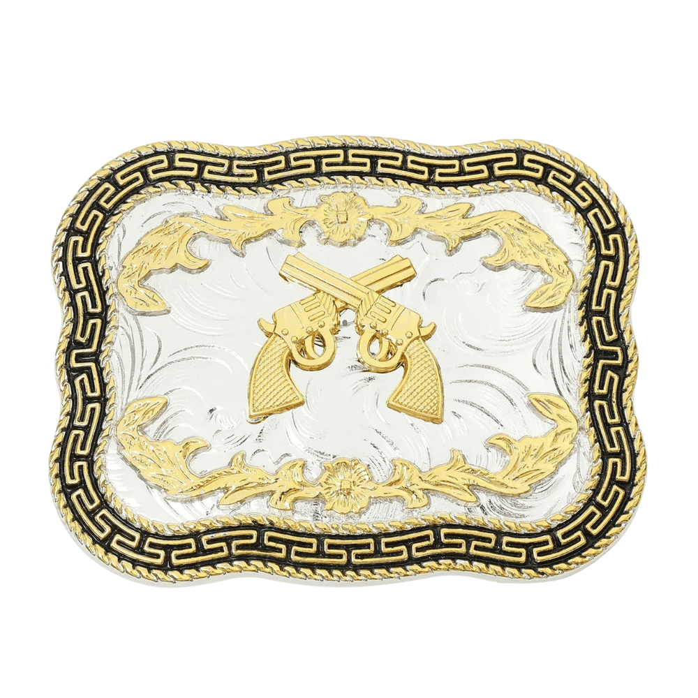 Bältesspänne western i silver- och guldfärg Modell 4