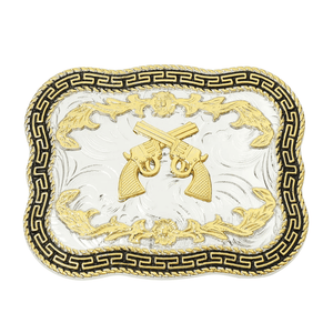 Bältesspänne western i silver- och guldfärg Modell 4