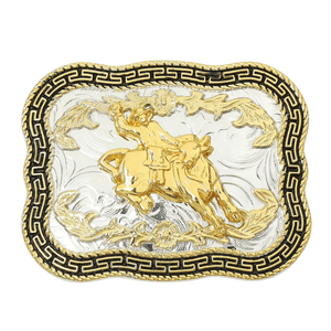 Bältesspänne western i silver- och guldfärg Modell 6