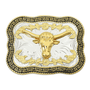 Bältesspänne western i silver- och guldfärg Modell 8