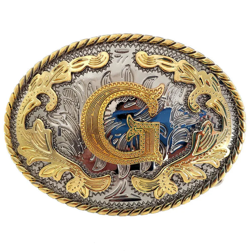 Bältesspänne western med bokstav G