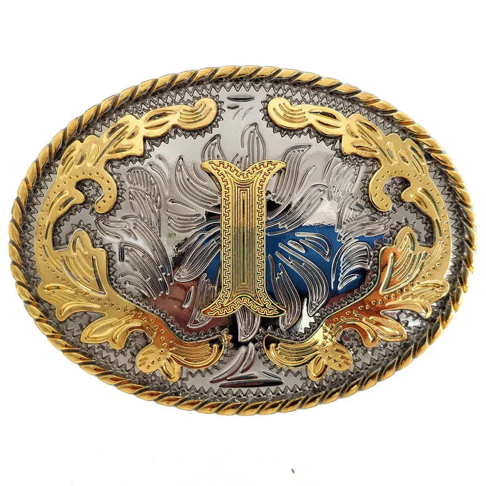 Bältesspänne western med bokstav I