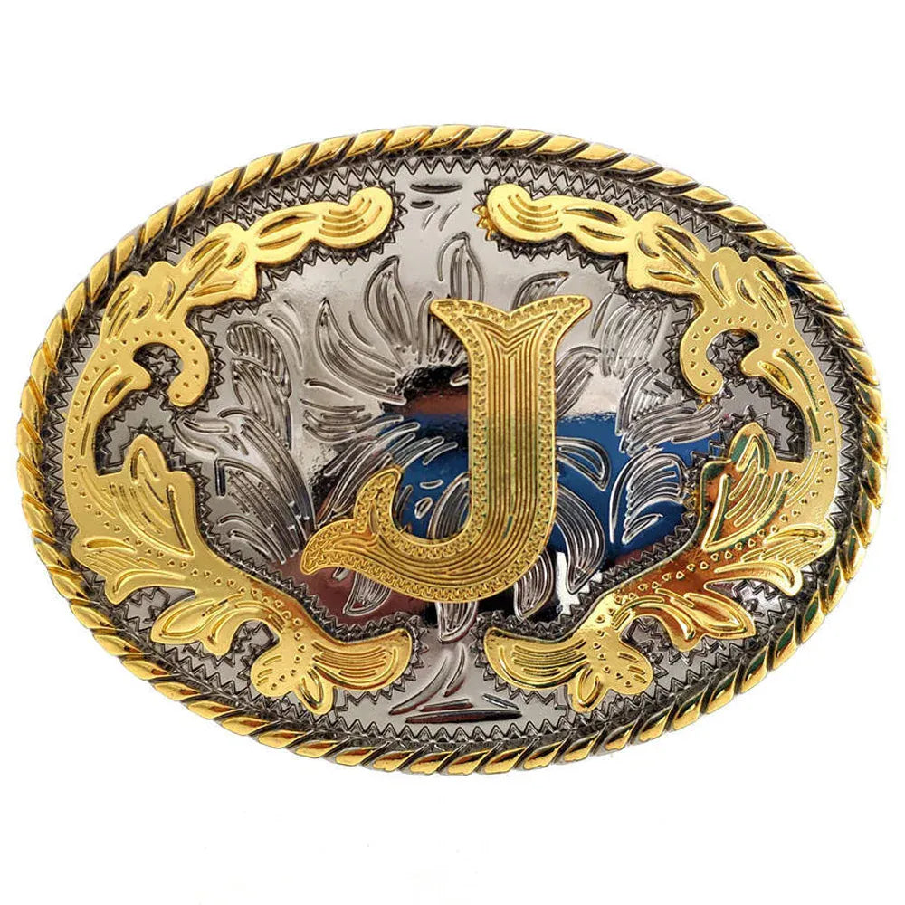 Bältesspänne western med bokstav J