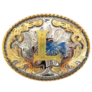 Bältesspänne western med bokstav L