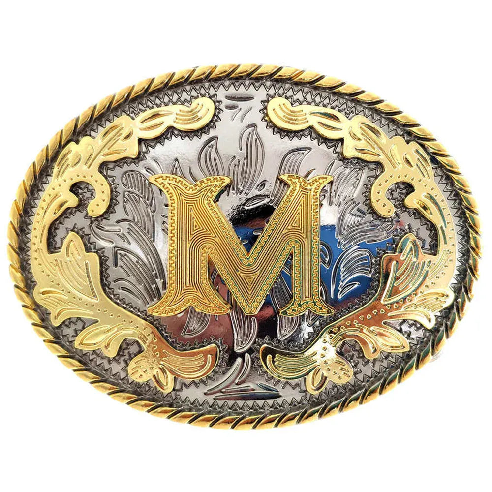 Bältesspänne western med bokstav M