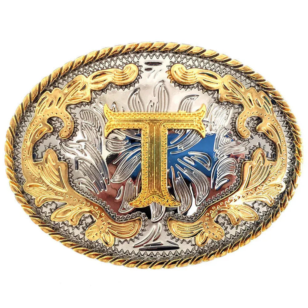 Bältesspänne western med bokstav T