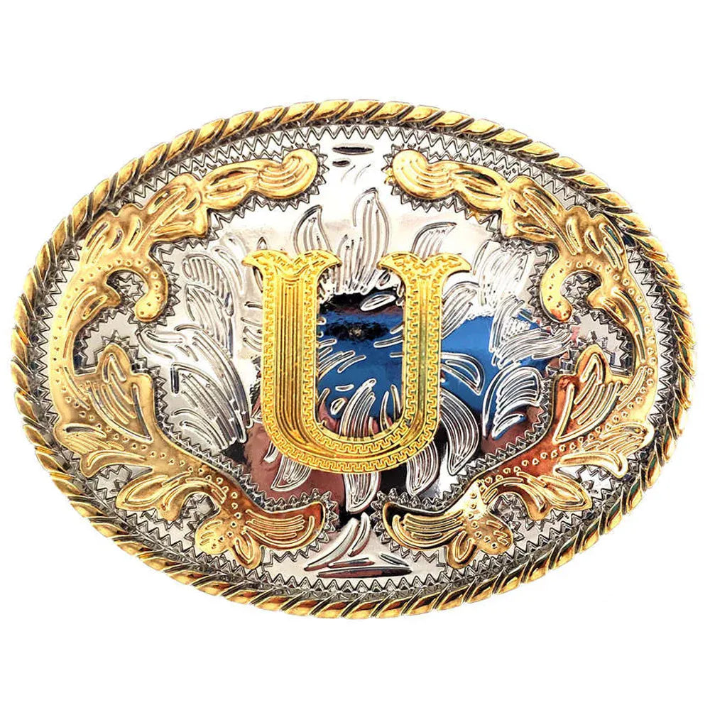 Bältesspänne western med bokstav U