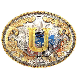 Bältesspänne western med bokstav U