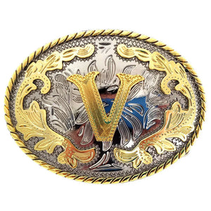 Bältesspänne western med bokstav V