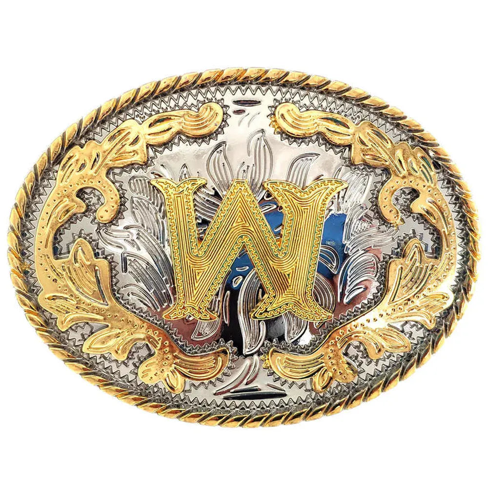 Bältesspänne western med bokstav W