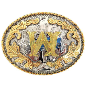 Bältesspänne western med bokstav W