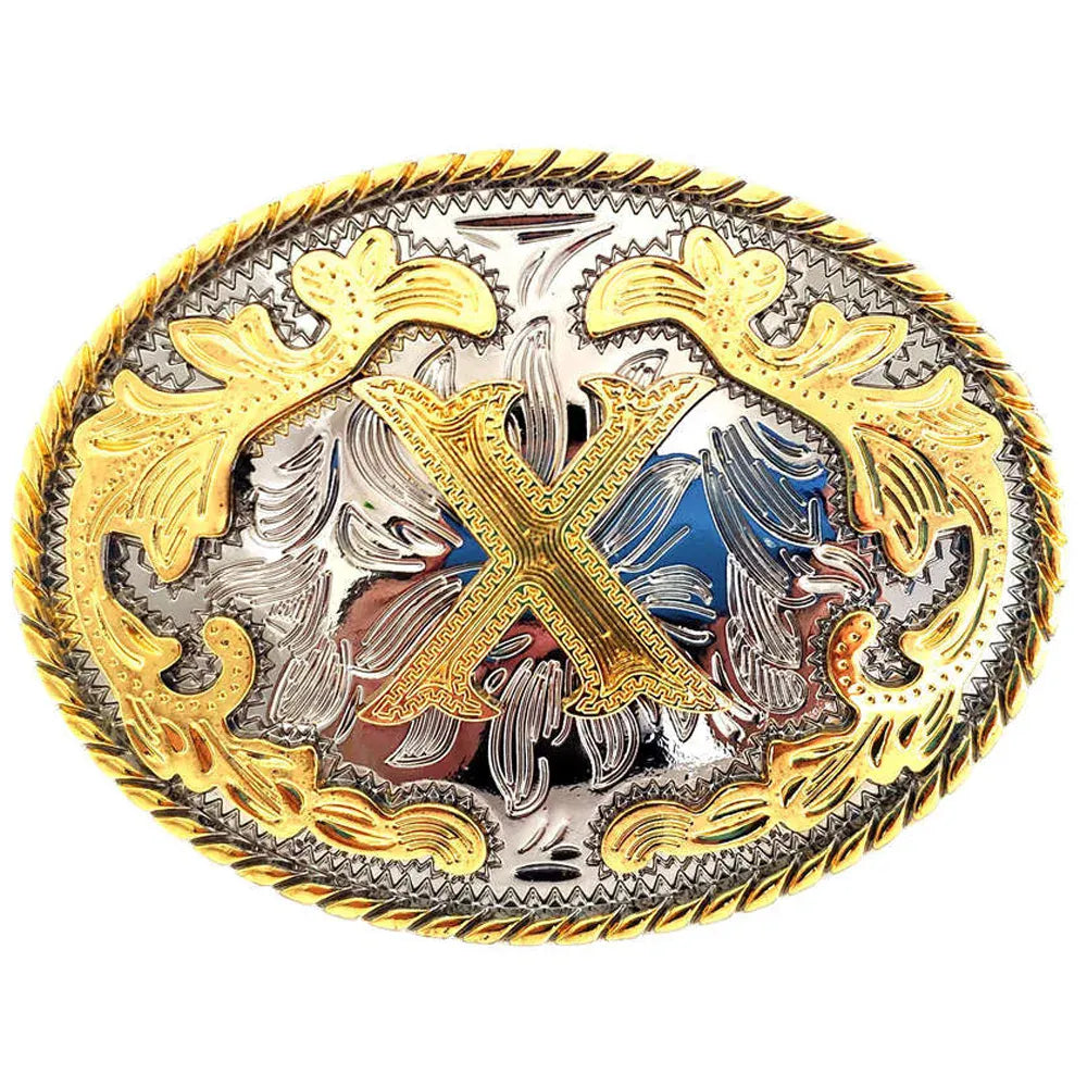 Bältesspänne western med bokstav X