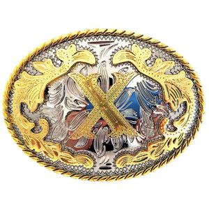 Bältesspänne western med bokstav X