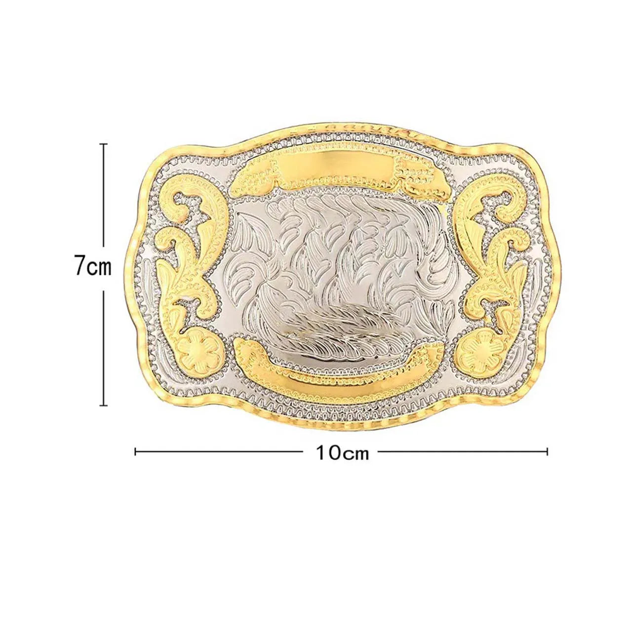 Bältesspänne western med graverad initial