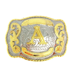 Bältesspänne western med graverad initial A