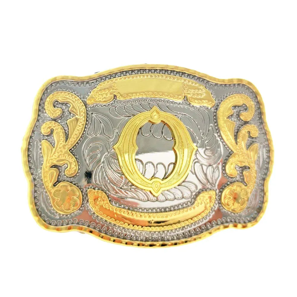 Bältesspänne western med graverad initial O