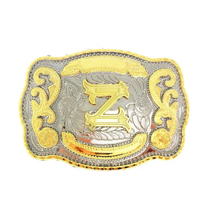 Bältesspänne western med graverad initial Z