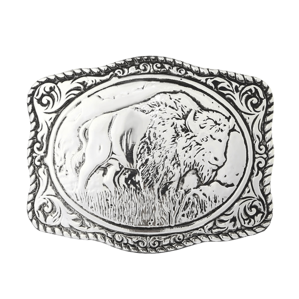 Bison Bältesspänne Silver