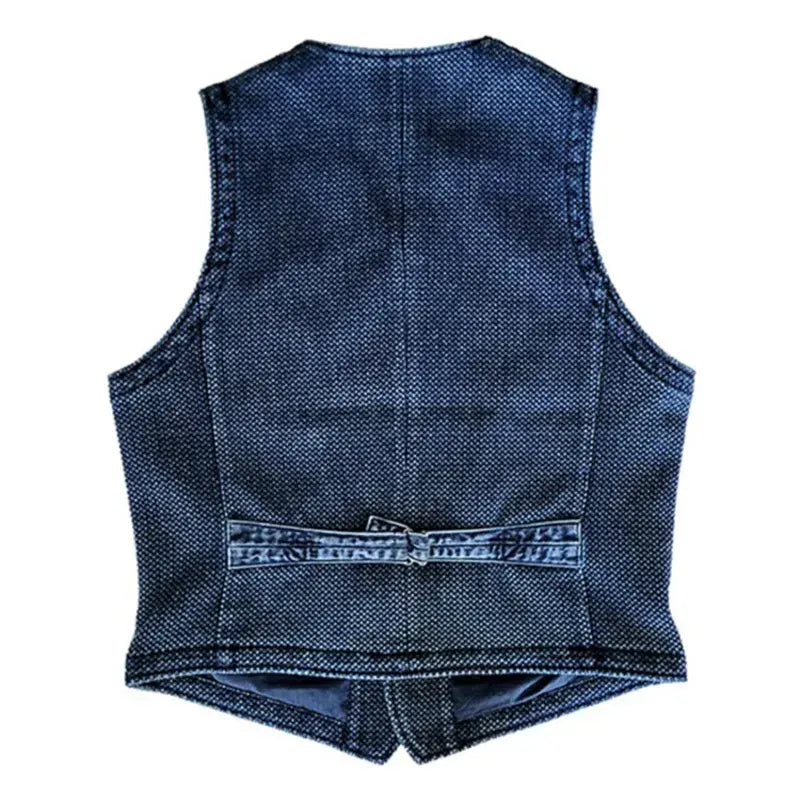 Blå cowboy arbetsväst