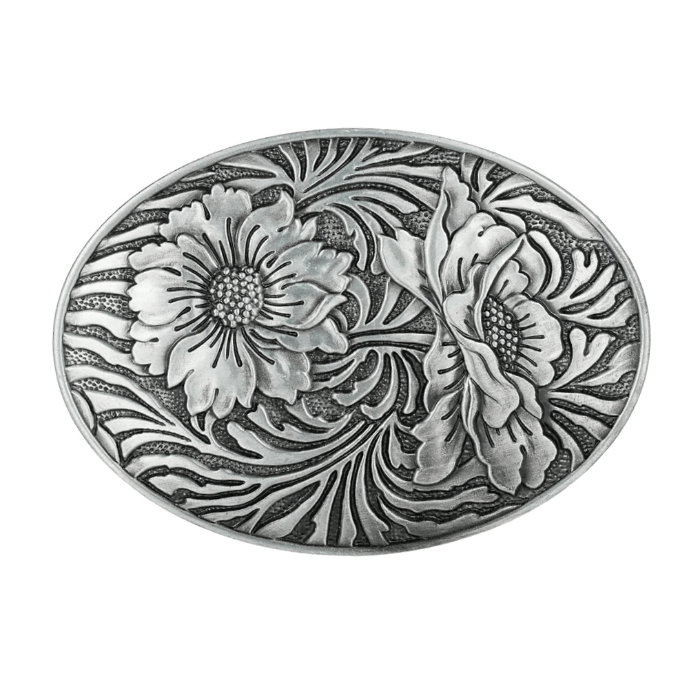Blommig Bältesspänne  Oval