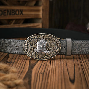 Blommigt cowboybälte