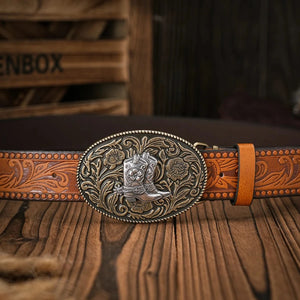 Blommigt cowboybälte