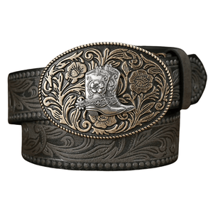 Blommigt cowboybälte Grå / 120cm