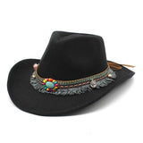 Bohemisk filt cowboyhatt