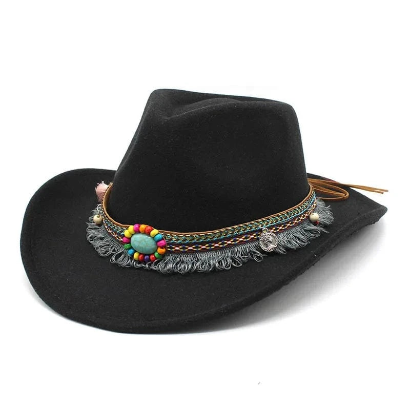 Bohemisk filt cowboyhatt