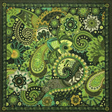 Bohemisk Grön Paisley Bandana