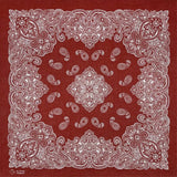Bohemisk Vinröd Bandana med Mandala-mönster