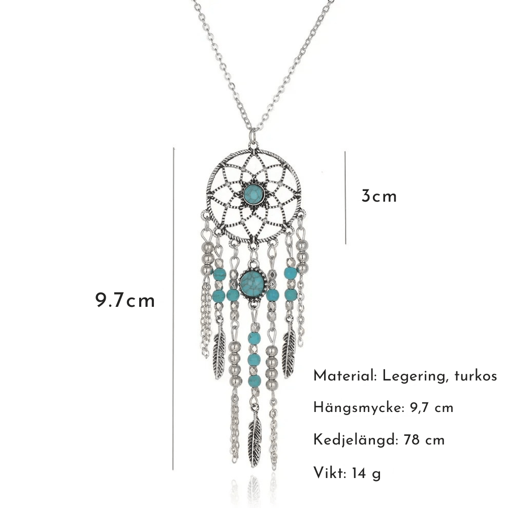 Boho halsband drömfångare Silver