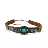 Bohomiskt westernhattband turkossten