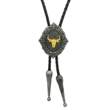 Bolo tie i antiksilver med djurmotiv och snidad ram