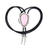 Bolo tie i droppform med naturlig turkos