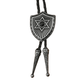 Bolo tie i form av sexuddig stjärna med natursten