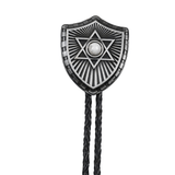 Bolo tie i form av sexuddig stjärna med natursten