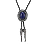 Bolo tie i läder med natursten